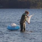 STAC grant will help in study of Narragansett Bay ‘green tide’ EMILY FIELDS, a biological sciences student at the University of Rhode Island, conducts sampling of macroalgae in Greenwich Bay. /