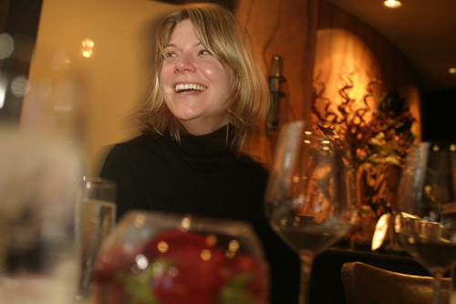 WINE CONSULTANT Maggie Dey enjoys the ambiance at 1149 Restaurant during a recent “Wine Divas” night. / 
