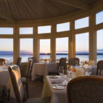 THE WATER VIEW from Castle Hill’s dining room is part of the authentic Rhode Island experience the hotel tries to provide guests. / 