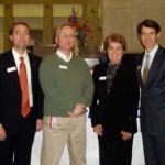 Team Bank of America, from left:, Robert Glew, chairman, Team Bank of America; Timothy Dean, Volunteer of the Year; Tina Peck of Barrington, 2007 Unsung Hero; and William F. Hatfield, president of Bank of America Rhode Island. / 
