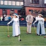 THE INTERNATIONAL Tennis Hall of Fame in Newport offers a variety of options to its clients, including croquet, shown above being played at a recent wedding reception. / 