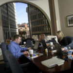 FB Capital Partners puts its money on Providence SASLOW LUFKIN & BUGGY certified public accountants Dan Connelly, Urszula
Skarzynski and Eric Piurkowski conduct an audit in the Turks Head Building, in the
second-floor office of a building tenant. /
