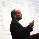 SRINIVAS SRIDHAR, Northeastern University's physics department chair, speaks during Saturday's Northeast Bioengineering Conference held at Brown University. / 