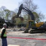New bidder in line for Rocky Point A DEMOLITION CREW knocks down a building at the former Rocky Point amusement park last May. /