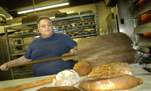 INCREASES IN THE COST of wheat, eggs and transportation are putting the squeeze on bakers such as Arnie Buono, owner of Buono’s bakery in Providence. / INCREASES IN THE COST of wheat, eggs and transportation are putting the squeeze on bakers such as Arnie Buono, owner of Buono’s bakery in Providence. /