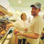 BAGELS APLENTY are found at this Wakefield shop managed by Scott Lieberman. His mother, Nancy, co-manages another Bagelz, located at URI. / 