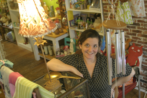 BRIDGET TIERNEY owns and operates The Greenery in Scituate. The gift shop specializes in fair trade and recycled art, much of it from Africa, plus items from local artisans that Tierney sells on consignment. / BRIDGET TIERNEY owns and operates The Greenery in Scituate. The gift shop specializes in fair trade and recycled art, much of it from Africa, plus items from local artisans that Tierney sells on consignment. /