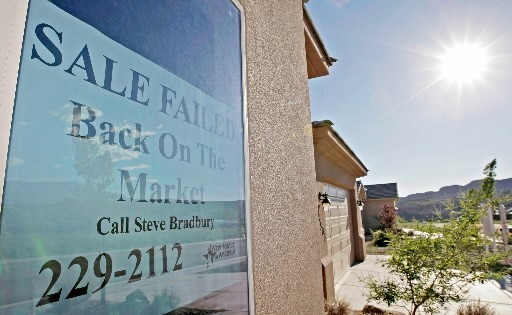 NEW HOME SALES last month fell 2.5% compared with April, but still remained stronger than in March, the Census Bureau said. In the Northeast, sales fell 7.9% in May but also remained above their March level. This house in St. George, Utah, went back on the market after a pending sale fell through. / NEW HOME SALES last month fell 2.5% compared with April, but still remained stronger than in March, the Census Bureau said. In the Northeast, sales fell 7.9% in May but also remained above their March level. This house in St. George, Utah, went back on the market after a pending sale fell through. /