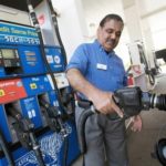 NATIONWIDE, the average price of self-serve regular rose 3 cents over the past week to $4.08 per gallon. Prices have now broken $4 per gallon in 21 states, including Rhode Island and Massachusetts, AAA said. Above, an attendant pumps gas at an Exxon Mobil station in Point Pleasant, N.J. / 