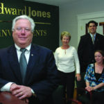 CHARLES PAOLINO, far left, is the regional leader for Edward Jones. Also picture, from left, are Jessica Kindelan, Michael Paolino and Cindy Roy. / 