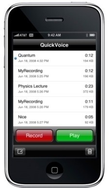QUICKVOICE has continued to rise in popularity, jumping from No. 22 in the iPhone application store Friday to No. 19 this Monday. / QUICKVOICE has continued to rise in popularity, jumping from No. 22 in the iPhone application store Friday to No. 19 this Monday. /