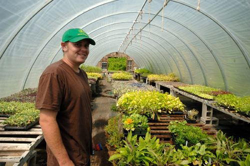 ERIK EACKER, owner of Ledge Ends Produce, said that while he had an interest in landscaping and farming as a youth, he didn’t delve into agriculture until the mid-1990s. He started the business four years ago. / ERIK EACKER, owner of Ledge Ends Produce, said that while he had an interest in landscaping and farming as a youth, he didn’t delve into agriculture until the mid-1990s. He started the business four years ago. /