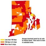 R.I. has fastest Internet speeds in U.S. THE MAP ABOVE SHOWS which areas of Rhode Island have the fastest Internet speeds. /