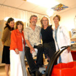 ARTISTS INVOLVED in the Hasbro project include, from left: Merle Mainelli Poulton, Nancy Gaucher-Thomas, Kenn Speiser, and Michele Leavitt, pictured with Joan Holden, clinical coordinator at the center. / 