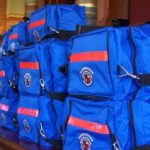 FIFTY BAGS containing pharmaceuticals and other medical supplies to protect first-responders so they can treat others were distributed to ambulance, fire and other emergency personnel from the nine communities that make up the MMRS. / 