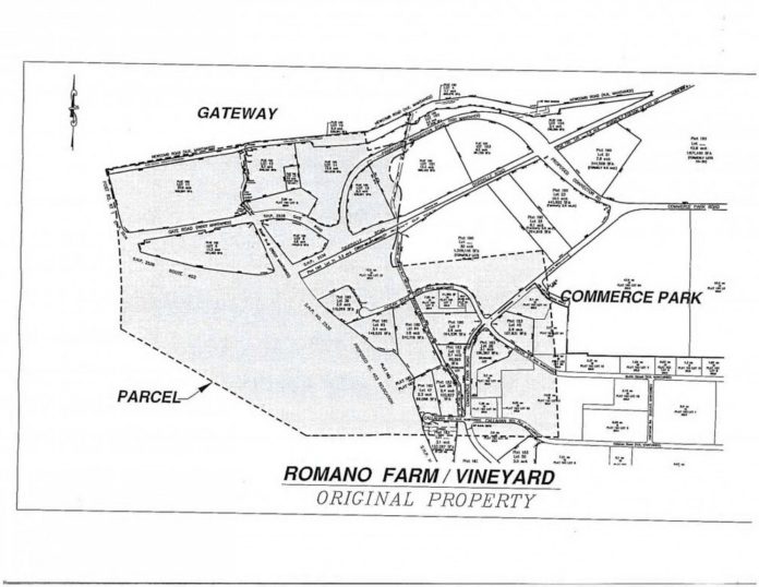 ROMANO VINEYARDS operated on nearly 370 acres of the property now composing the Quonset Business Park. / 