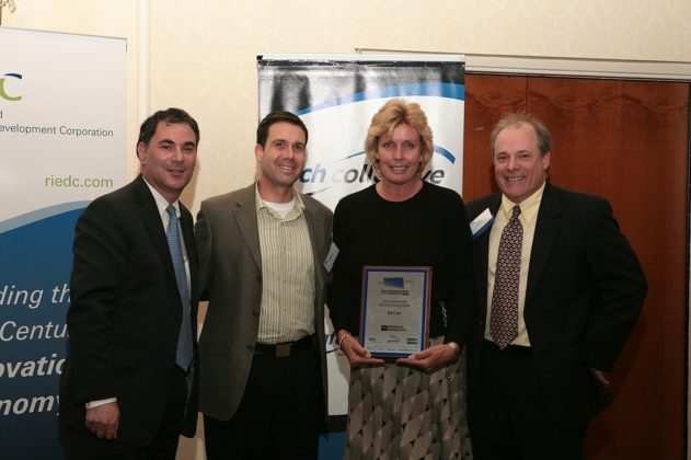 George Gil (2nd from left) and Maria Gil, both of ER Card Inc., are honored as the Collaboration Innovation Leaders. / PBN Photo