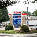NATIONWIDE, gasoline prices tumbled to 34 cents over the past week to $3.169 per gallon, AAA found. The average local self-serve price today  was $3.149 in both Rhode Island and Massachusetts. Above, an Exxon-Mobil station in Washington, D.C. / 