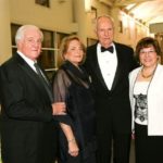 ENJOYING THE RECORD-BREAKING evening to benefit research into AIDS and other infectious diseases are, from left, Jerry and Barbara Lavine; honoree Charles C.J. Carpenter; and Kathleen C. Hittner, president and CEO of The Miriam Hospital. / 