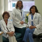 South County Hospital recognized for practices<br>
in maternal care and infant nutrition FROM LEFT, Sharon Raposa, Beth Collins and Denise McCooey, all nurses and board-certified lactation consultants at South County Hospital, work with mothers and babies to support and encourage breastfeeding. /