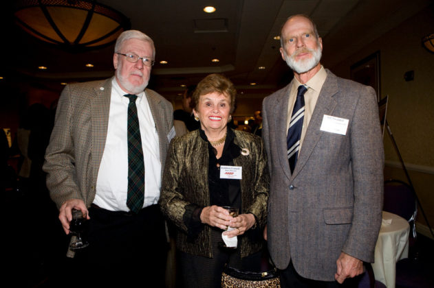 Bill Shuey &amp; Bill Twadell, International Institute of Rhode Island, and Kathleen Connell (center), AARP.  / PBN Photo/Victoria Arocho