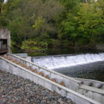 IN 2008, the state office of the NRCS spent $930,000 through WHIP on projects such as the 140-foot fish ladder at the above dam behind the Rising Sun Mills in Providence. / 