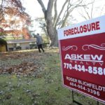 FORECLOSURE FILINGS last year affected about 1.84% of homes nationwide and 1.46% in Rhode Island. Above, a house in Sandy Springs, Ga. / 