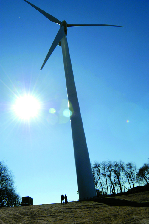 PORTSMOUTH has been proactive on the renewable energy front, looking to build a municipal wind tower to complement Portsmouth Abbey’s. / PORTSMOUTH has been proactive on the renewable energy front, looking to build a municipal wind tower to complement Portsmouth Abbey’s. /