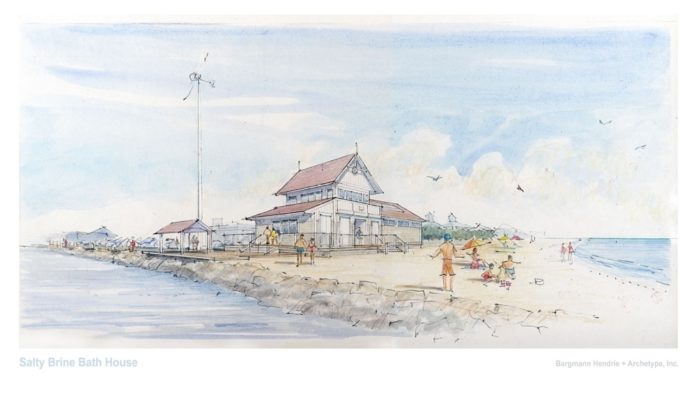 THE NEW bathhouse is slated to be 2,478 square feet, three times as larger as the structure it is replacing. / 