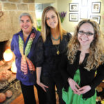 Three women who didn’t know each other well before the recession have become business partners because of it. Each runs a separate business at Studio 539 Flowers on Wickenden Street in Providence, sharing rent and utility costs. Jacquelyne Lusardi, above left, sells jewelry and household goods at Refind. Emily Hostetler, middle, operates Papermoss, which sells customized stationery. The other member of the trio, Christina Chandler, runs the flower shop. / 