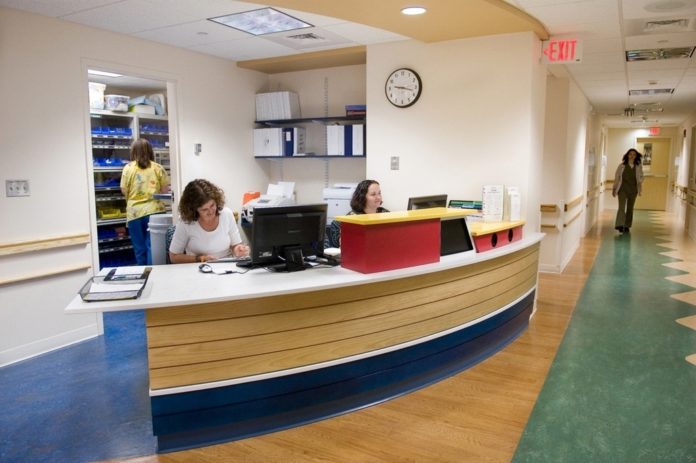 THE NURSES' station at the new Tomorrow Fund clinic. / THE NURSES' station at the new Tomorrow Fund clinic. /