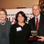 2009 Business Women Awards Gallery Merrill Sherman, Bank Rhode Island, honoree Donna DiOrio, Providence Marriott & PBN Publisher, Roger Bergenheim