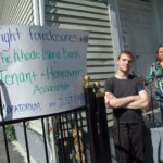 FIGHTING FOR RIGHTS: Housing Action community organizer Tom Judd and Rhode Island Coalition for the Homeless community organizer Rosalina Collazo are pushing for legislation to curb foreclosure-related evictions for rent-paying tenants. / 