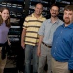 VISION FOR THE FUTURE: Envision Technology Advisors employees, from left: engineer Lauren Sholes, systems engineer Jason Malloney, systems engineer Brent Ouellette, Chief Executive Officer and Chief Technology Officer Todd Knapp. / 