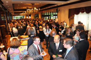 Honorees visit during cocktail reception / PBN PHOTO/FRANK MULLIN