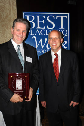 Dave Ruppell, CEO Perspectives Corporation with Roger Bergenheim / PBN PHOTO/FRANK MULLIN