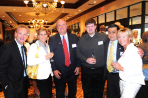 BankNewport CEO, Thomas Kelly, with staff / PBN PHOTO/FRANK MULLIN