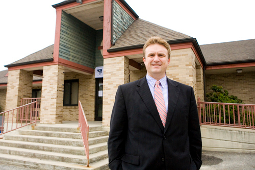 HEAD START: Jeremy Chiappetta, head of Democracy Prep Blackstone Valley, said that the school will focus on getting all students prepared for college. / HEAD START: Jeremy Chiappetta, head of Democracy Prep Blackstone Valley, said that the school will focus on getting all students prepared for college. /