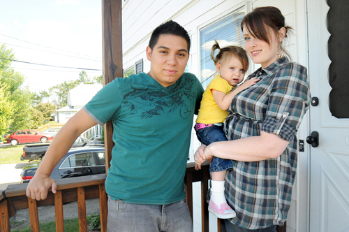 SOLDIERS OF FORTUNE: Jeremy and Rachel Garcia, shown with their daughter, Avi, are using improved G.I. benefits. / SOLDIERS OF FORTUNE: Jeremy and Rachel Garcia, shown with their daughter, Avi, are using improved G.I. benefits. /