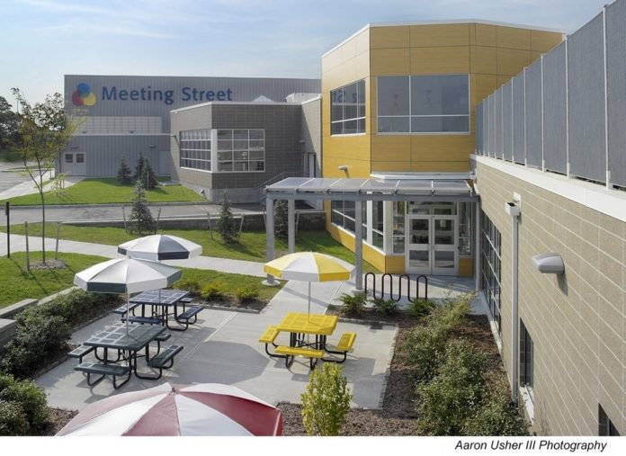 DESIGNED BY Saccoccio & Associates Architects of Cranston, the Meeting Street School incorporates energy-efficient HVAC systems, and carpet, flooring, ceiling tiles and furniture made with recycled materials. / DESIGNED BY Saccoccio & Associates Architects of Cranston, the Meeting Street School incorporates energy-efficient HVAC systems, and carpet, flooring, ceiling tiles and furniture made with recycled materials. /