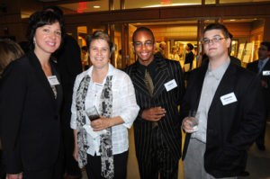 Lorianna De Crescenzo, Jodie Woodruff, David Britte, Matt Bjorklund, The Met School Center for Entrepreneurship / PBN PHOTO/FRANK MULLIN