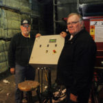 WASTE NOT: Ron Kollross, left, and David R. Sherman co-own KWD Inc./ReFoamIt. The North Smithfield company recycles about 40,000 pounds of Styrofoam a month, with a capacity for much more. / 