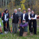 Finance firm plants trees with Audubon Society FROM LEFT: Standing are Brian Rys, investment adviser for Independence Financial Partners; Rulla Nehme-Malko, investment adviser for Independence Financial Partners; Kevin Beaulieu, managing partner for Independence Financial Partners; Mike Tucker, Audubon Society of Rhode Island; Rick Beaulieu, managing partner for Investment Financial Partners; Bob Burkitt, senior financial adviser for Investment Financial Partners; Andy Liss, investment adviser for Investment Financial Partners; and Scott Ruhren, Audubon Society of Rhode Island. Kneeling are Joe Metzen and Kim Calgagno, both of the Audubon Society of Rhode Island. /