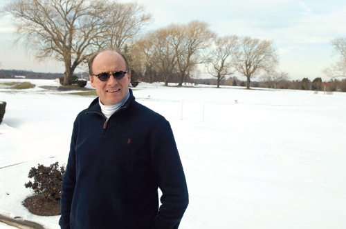 SOLID GROUND? Aquidneck Land Trust President Edward Clement Jr., at Portsmouth’s Green Valley Country Club. / SOLID GROUND? Aquidneck Land Trust President Edward Clement Jr., at Portsmouth’s Green Valley Country Club. /