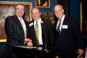 USI RI President Michael Regan, PBN Editor Mark Murphy, PBN Publisher Roger Bergeneheim / PBN Photo/ Stephanie Ewens