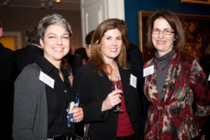 Suzanne Fortier and Ann Woolsey, RISD Museum, with Eileen Summerfield(center) of Tiffany & Co. / PBN Photo/ Stephanie Ewens