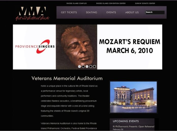 THE NEW Web site for Veterans Memorial Auditorium. / 