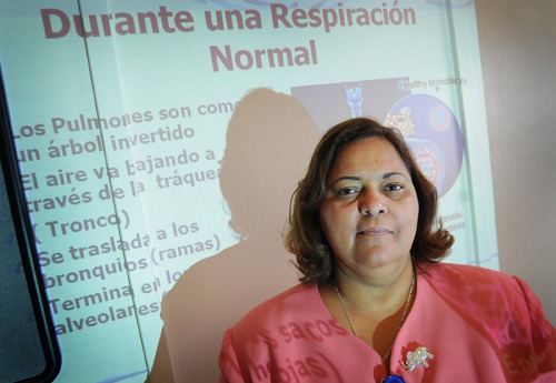 ONE OF A KIND: Arelis Valerio, a founder of the Rhode Island Professionals Latino
Association, is the first Latina asthma educator in Rhode Island. / ONE OF A KIND: Arelis Valerio, a founder of the Rhode Island Professionals Latino
Association, is the first Latina asthma educator in Rhode Island. /
