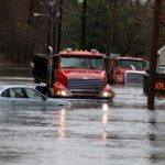 HOMES WERE EVACUATED in West Warwick on Tuesday as heavy flooding submerged entire neighborhoods. A flood warning remained in effect Wednesday. / 