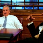 GOV. CARCIERI, shown in his office last winter with EDC Executive Director Keith Stokes, has signed an order creating a regulatory reform office at the agency. / 